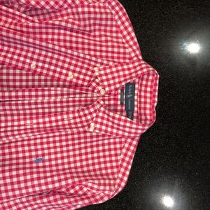 RALPH LAUREN CLASSIC FIT GINGHAM BUTTON DOWN